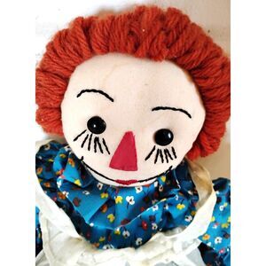 Vintage Handmade Raggedy Ann Doll c 1980s, 19 Inches